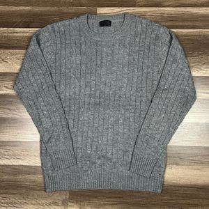 Royal Knights Black Label Handmade Cable Knit Sweater Fisherman Wool Blend Sz XL